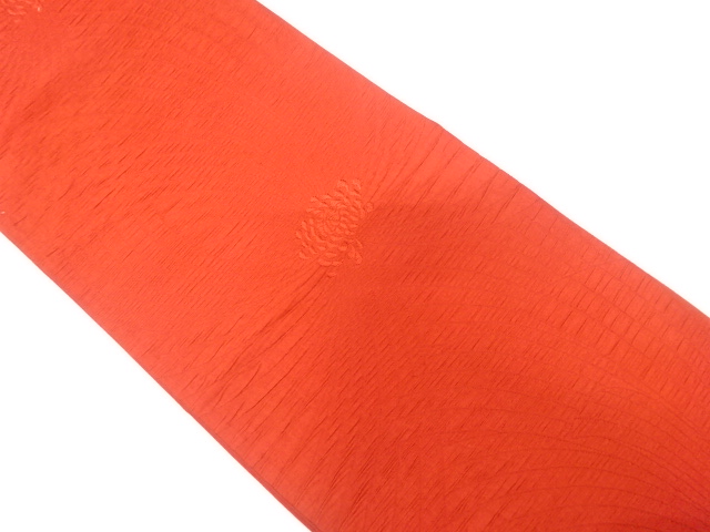 アンティーク　変わり織　菊模様織り出し袋帯（着用可）